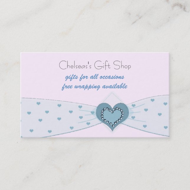 Carte De Visite Boutique Baby Blue Ribbon (Devant)