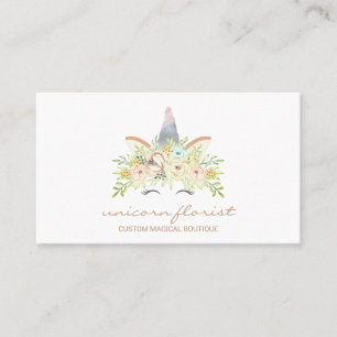 Carte De Visite Boutique Baby shower de fleurs Unicorn
