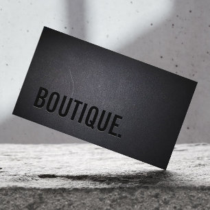 Carte De Visite Boutique Black Out Classy Minimaliste Élégant