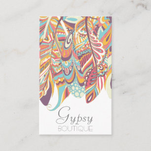 Carte De Visite Boutique Boho Feather
