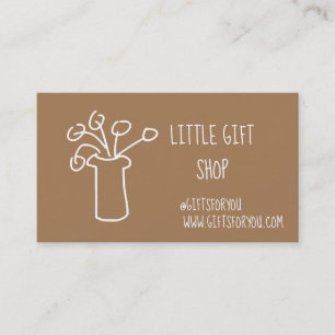 Carte De Visite Boutique cadeaux entreprise simple et moderne