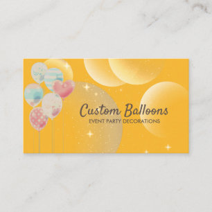 Carte De Visite Boutique cadeaux Jaune Ballons
