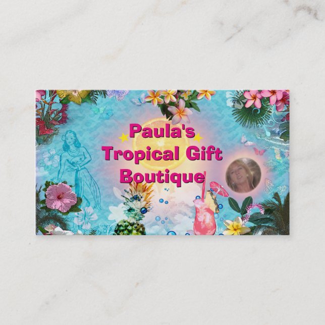 Carte De Visite Boutique cadeaux Tropical (Devant)