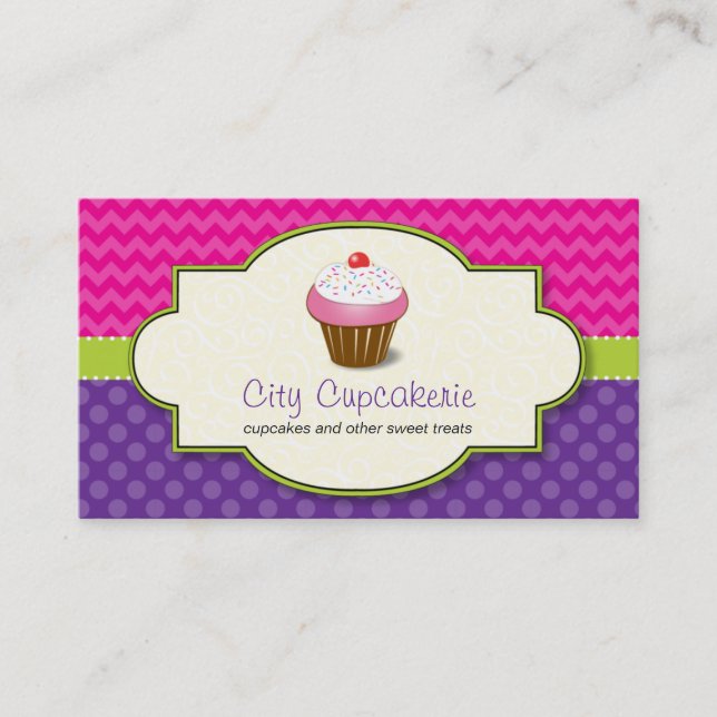 Carte de visite Boutique Cupcake (Devant)