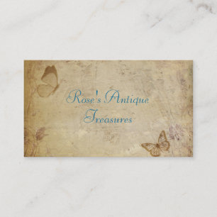 Carte De Visite Boutique d'antiquités de papillons vintages