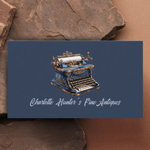 Carte De Visite Boutique d'antiquités, vintage vieille dactylograp