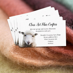 Carte De Visite Boutique d'artisanat en fibre de lin sur mesure fa
