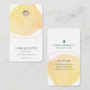 Carte De Visite Boutique de bijoux minimaliste à l'aquarelle