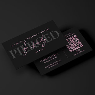 Carte De Visite Boutique de bijoux minimaliste artiste de piercing