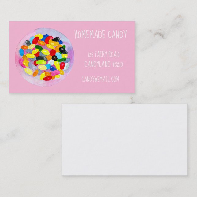 Carte De Visite Boutique de bonbons Candyland (Devant / Derrière)