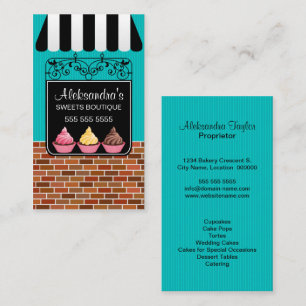 Carte De Visite Boutique de boulangerie de petit gâteau