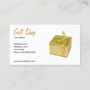 Carte De Visite Boutique de cadeaux élégante simple de photo