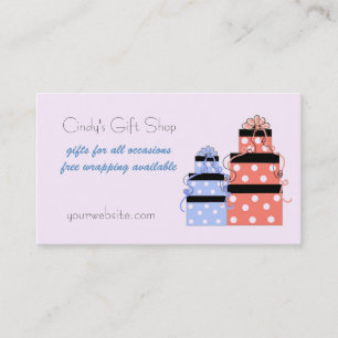 Carte De Visite Boutique de Cadeaux Jolies Emballages