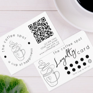 Carte De Visite Boutique De Café Personnalisée Ajouter Votre Logo