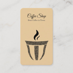 Carte De Visite Boutique de café simple ornement professionnel