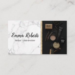 Carte De Visite Boutique de cheveux ciseaux Coiffeuse Salon Barbie