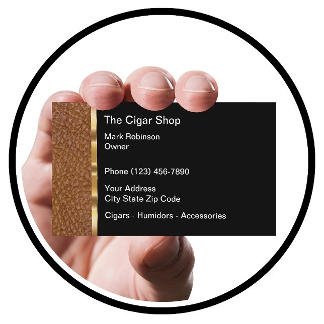 Carte De Visite Boutique de cigares chic (Créateur téléchargé)