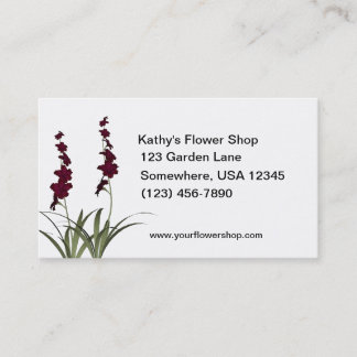 Carte De Visite Boutique de fleurs rouges