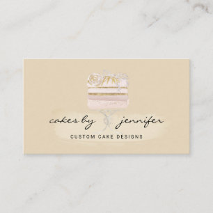 Carte De Visite Boutique de gâteaux artisanaux spéciaux jaunes bou