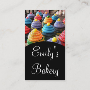 Carte De Visite Boutique de gâteaux Cupcakes Boulangerie Traiteur