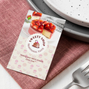 Carte De Visite Boutique de gâteaux   Entreprise traditionnelle