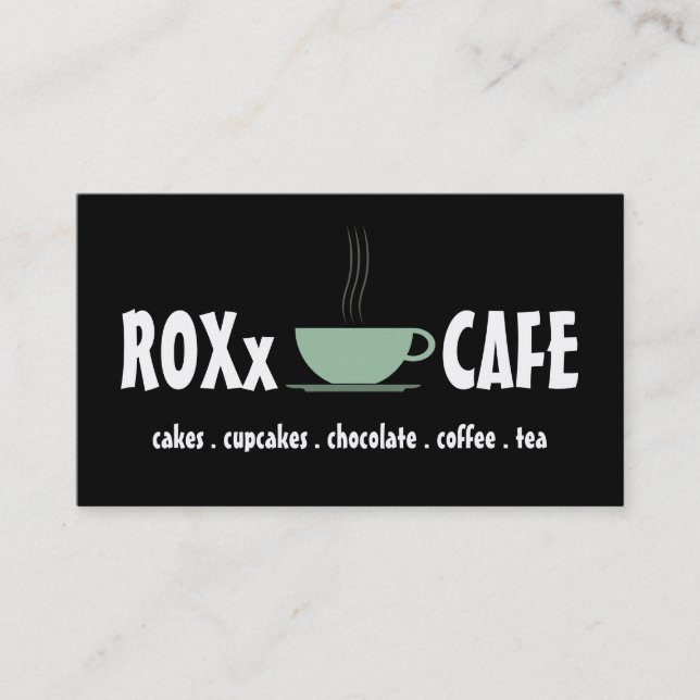Carte De Visite Boutique de gâteaux et de café Cute Cup Café (Devant)