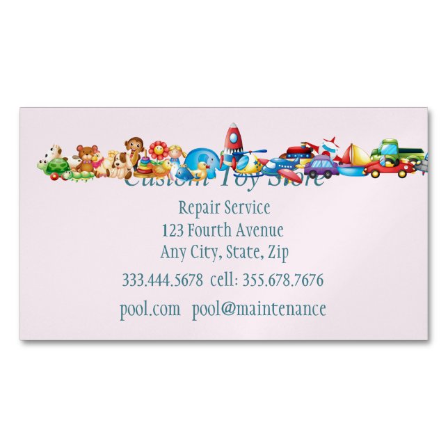 Carte de visite Boutique de jouets personnalisé (devant)
