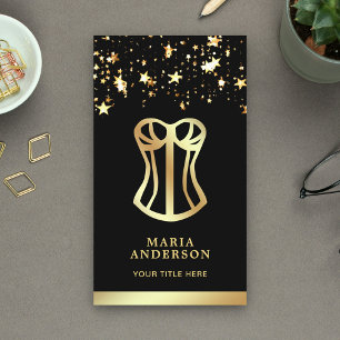 Carte De Visite Boutique de la médaille d'or Confetti Corset