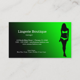 Carte De Visite Boutique de lingerie