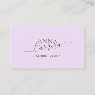 Carte De Visite Boutique De Luxe Minimale Purple Moderne Calligrap