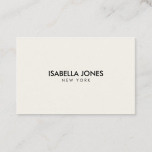 Carte De Visite Boutique de Luxe Minimaliste Ivoire