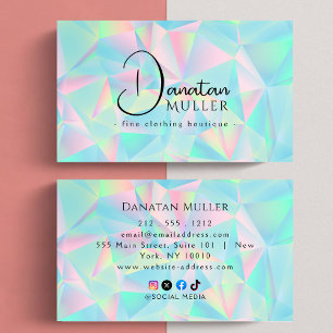 Carte De Visite Boutique de luxe opal pierre