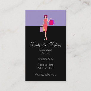 Carte De Visite Boutique de mode branchée de vente au détail