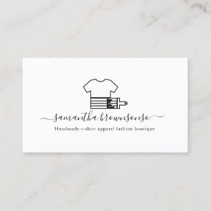 Carte De Visite boutique de mode de vêtements en t-shirt fait main