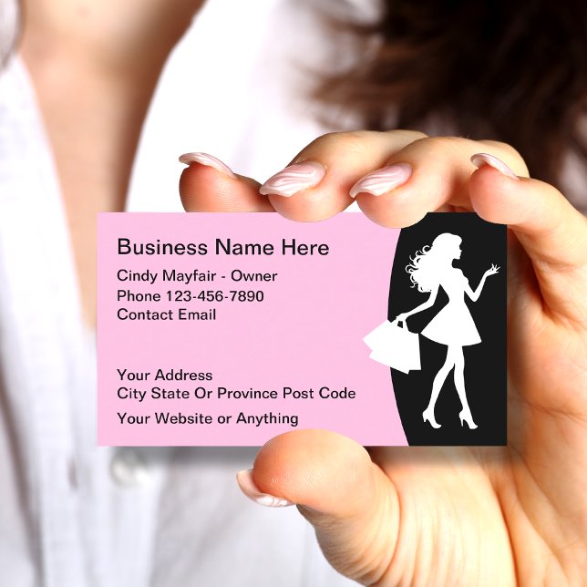 Carte De Visite Boutique de mode féminine (Créateur téléchargé)