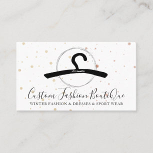 Carte De Visite Boutique de mode robe noire tailleur couture cintr