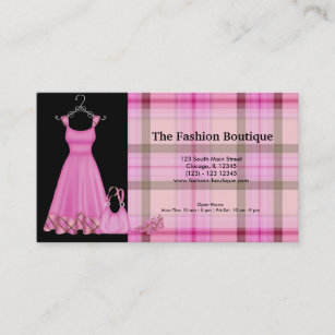 Carte De Visite Boutique de mode (rose)