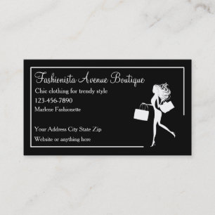 Carte De Visite Boutique de mode tendance magasin de vêtements