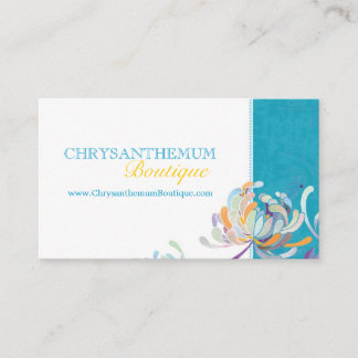 Carte De Visite Boutique de mode turquoise Mariage blanc