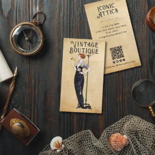 Carte De Visite Boutique de mode vintage Seamstress Styliste