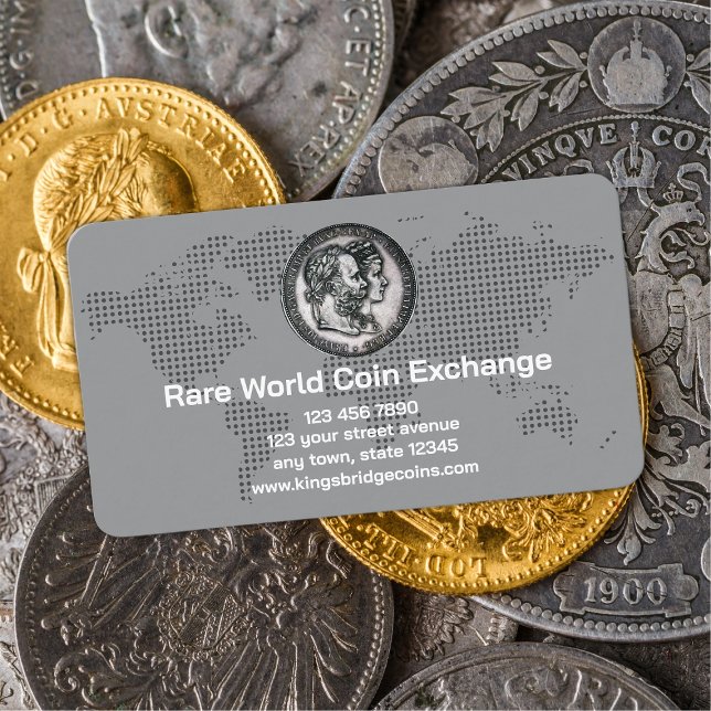 Carte De Visite Boutique de monnaies du numismate (Créateur téléchargé)