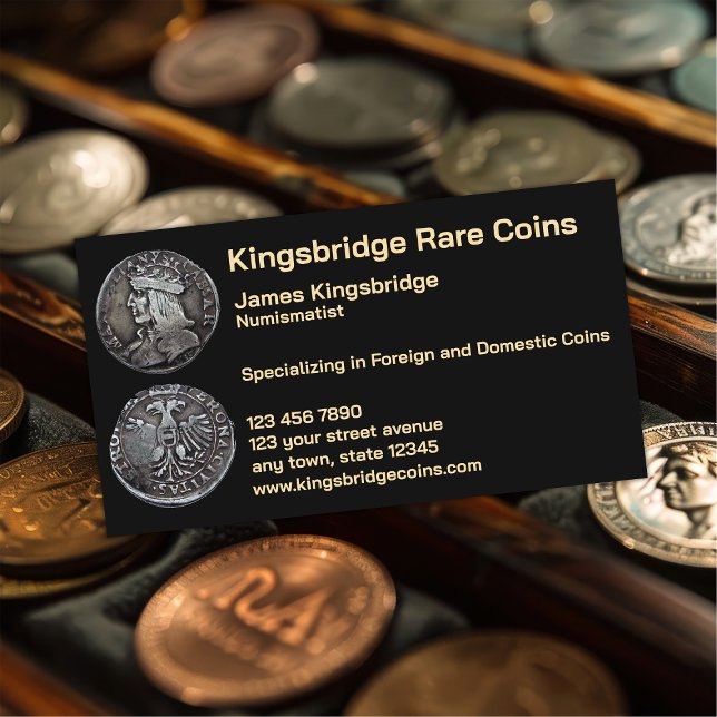 Carte De Visite Boutique de Monnaies Numismate  (Créateur téléchargé)