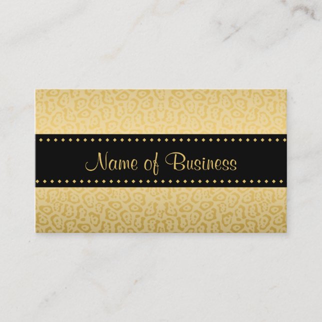 Carte De Visite Boutique de motifs dorés (Devant)