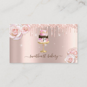 Carte De Visite Boutique de Parties scintillant Rose Blush Foil Ca