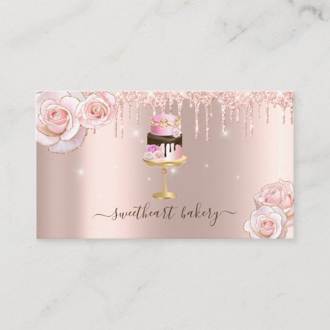 Carte De Visite Boutique de Parties scintillant Rose Blush Foil Ca (Devant)