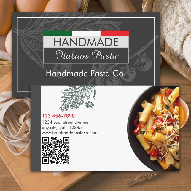 Carte De Visite Boutique de pâtes artisanales (Créateur téléchargé)