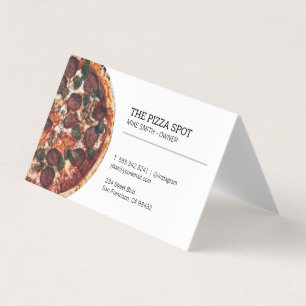 Carte De Visite Boutique de pizza