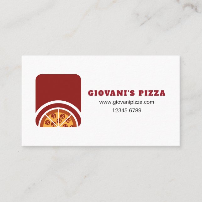 Carte De Visite Boutique de pizza (Devant)