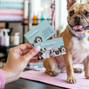 Carte De Visite Boutique de toilettage de chien gardien de compagn