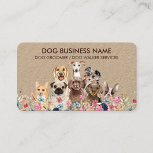 Carte De Visite Boutique de toilettage pour chiens gardien d'anima